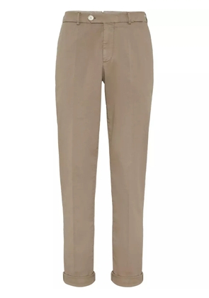 Brunello Cucinelli cotton-blend trousers - Neutrals