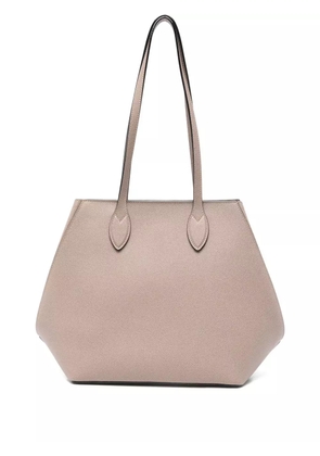 Valextra leather tote bag - Neutrals