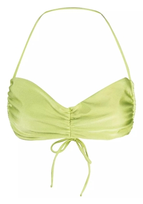 JADE Swim Isla ruched bikini top - Green