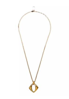 Saint Laurent Pre-Owned rhinestone pendant necklace - Gold