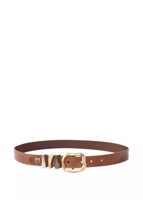 PINKO leather buckle belt - Brown