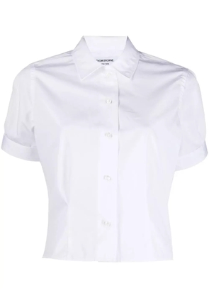 Thom Browne cropped short-sleeve shirt - White
