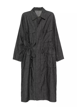 Y's crepe-de-chine pockets dress - Black