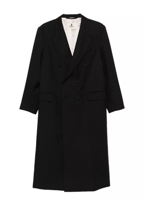 Barena double-breasted pinstripe coat - Black