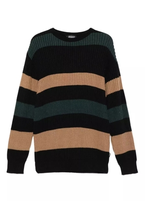 Gianfranco Ferré Pre-Owned 1997 striped ribbed sweater - Black