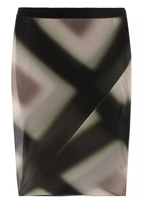 Rick Owens patterned midi skirt - Black