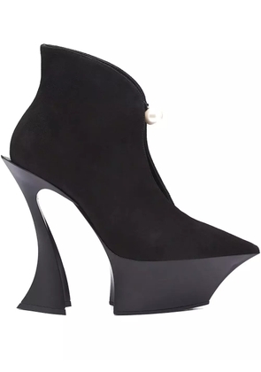 Mugler 95mm Fang sculpted-heel boots - Black