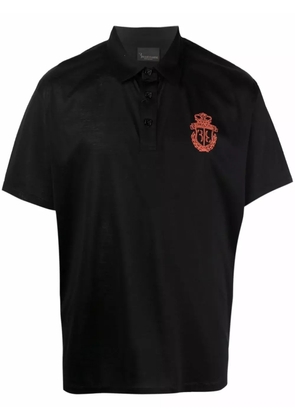 Billionaire crest-embroidered polo shirt - Black