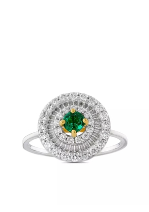 House of Meraki 18kt white gold Rianne emerald and diamond ring - Green