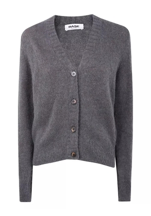base alpaca V-neck cardigan - Grey