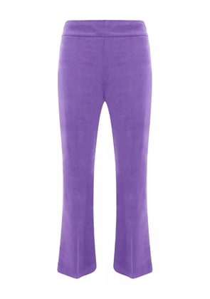 Avenue Montaigne ribbed-design elastic-waistband trousers - Purple