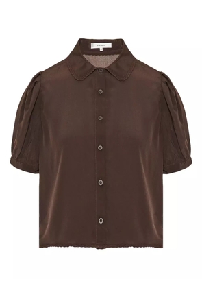 FRAME puff-sleeve buttoned blouse - Brown
