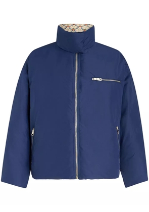 ETRO Pegaso-motif quilted jacket - Blue