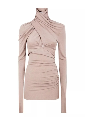 ENTIRE STUDIOS cross-neck draped top - Neutrals