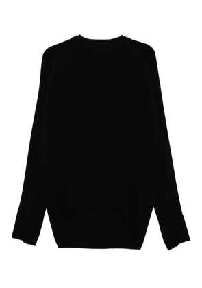 Devoa panelled cotton jumper - Black
