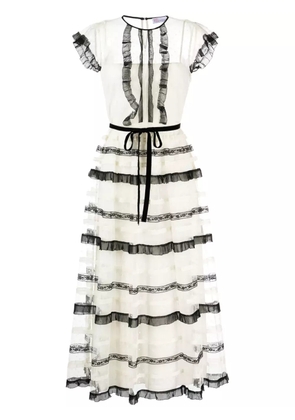 RED Valentino tulle d'esprit tulle midi dress - Neutrals