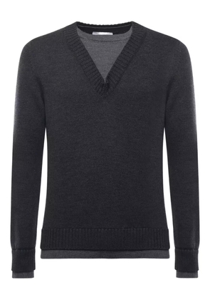 ALPHA STUDIO V-neck merino wool sweater - Black
