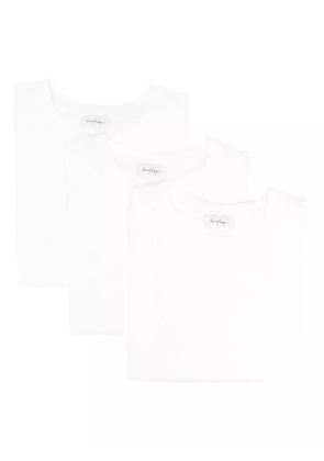 Second/Layer cotton crew-neck T-shirt (pack of three) - White