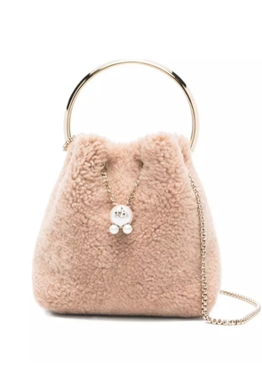 Jimmy Choo Bon Bon pearl-embellished ring-handle bag - Neutrals