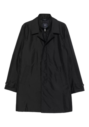 Fay zip-front button-cuff coat - AXXB999 BLACK