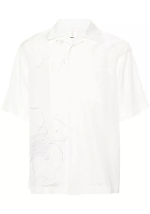 OAMC sketch-print short-sleeve shirt - White