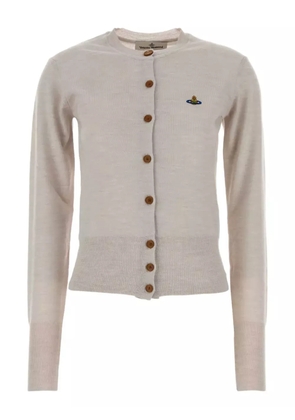 Vivienne Westwood orb-embellished virgin-wool cardigan - Grey