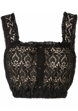 We Are Kindred Romily lace cropped top - Black