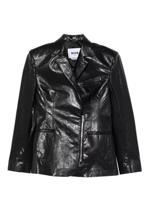 MSGM notched asymmetric-zip jacket - Black