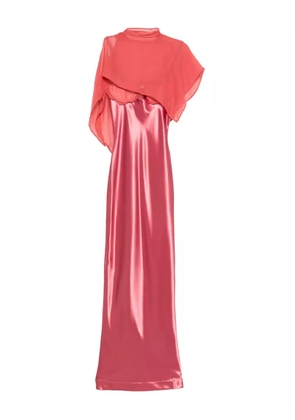 Paris Georgia Suki satin cape dress - Pink