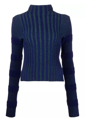 Paula Canovas del Vas ribbed-knit long-sleeve jumper - Blue
