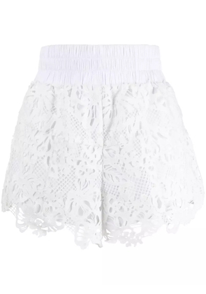 Max & Moi lace-detailed shorts - White