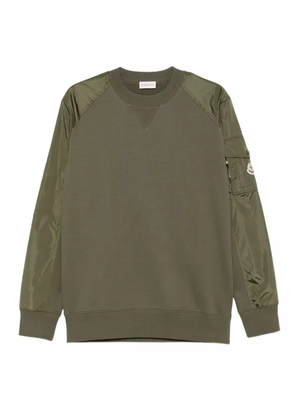 Moncler panelled cotton sweatshirt - Green