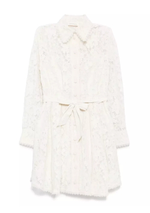 ZIMMERMANN mini dawning tuck dress - Neutrals