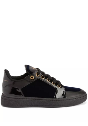 Giuseppe Zanotti GZ94 velvet lace-up low-top sneakers - Black