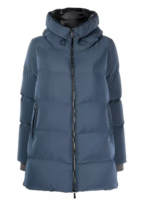 Moorer hooded padded coat - Blue