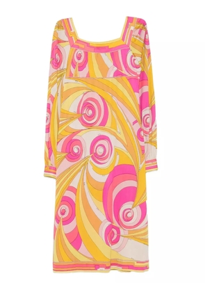 PUCCI Pre-Owned 1960s swirl-print silk dress - Yellow