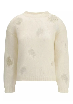 Fabiana Filippi ripped-effect sweater - Neutrals