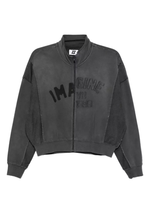 izzue panelled cotton sweatshirt - Grey