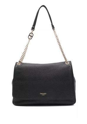 TWINSET chain-strap leather shoulder bag - Black