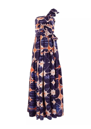 Ulla Johnson Valeria ruffle one-shoulder maxi dress - Blue