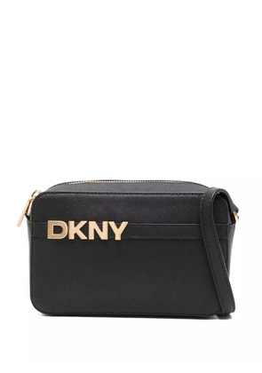DKNY logo-lettering cross body bag - Black