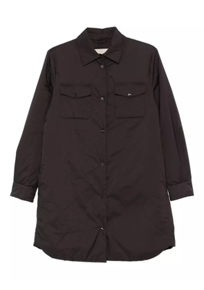 Herno button-down flap-pocket shirt coat - Brown