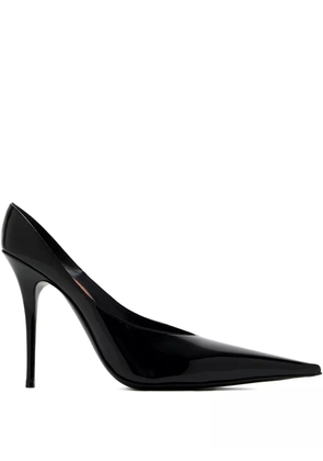 Amina Muaddi 105mm leather pumps - Black
