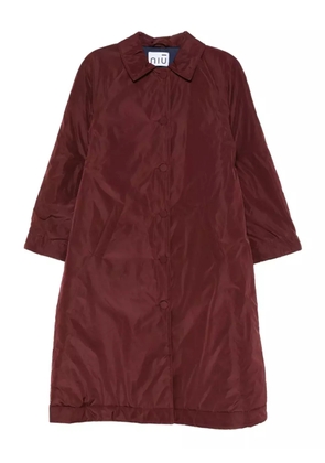 Niu button-fastening coat - Red