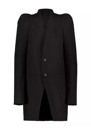 Rick Owens puffed-shoulder two-button jacket - Black