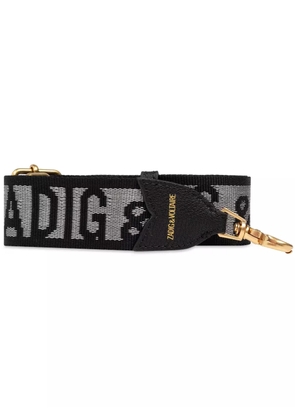 Zadig&Voltaire logo-jacquard shoulder strap - Grey