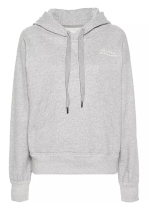 ISABEL MARANT Sylla embroidered-logo hoodie - Grey