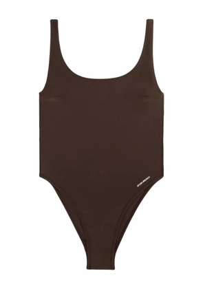 Sporty & Rich Carla logo-print swimsuit - Brown