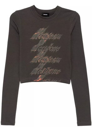 We11done Flame logo t-shirt - Grey