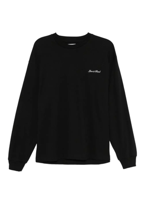 izzue slogan-embroidered T-shirt - Black